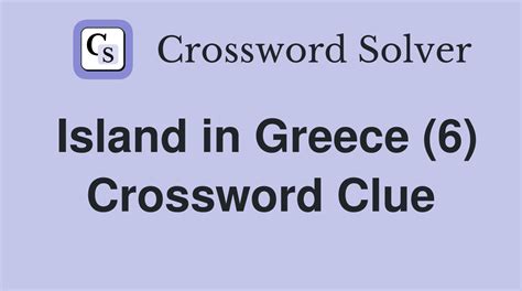 greek island crossword clue